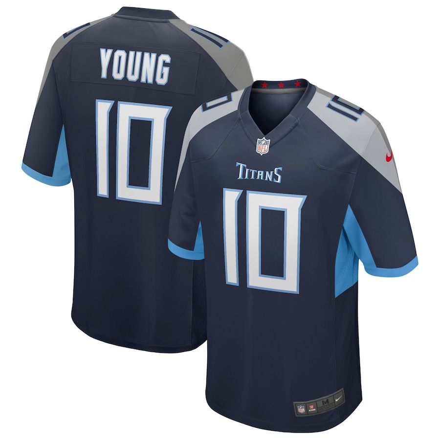 Men Tennessee Titans 10 Vince Young Nike Navy Game Retired Player NFL Jersey